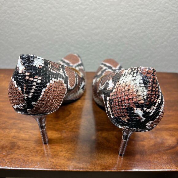 Nine West Pumps Womens Python Snake Print Pointed Toe Stiletto Heels size 9M - Picture 7 of 15